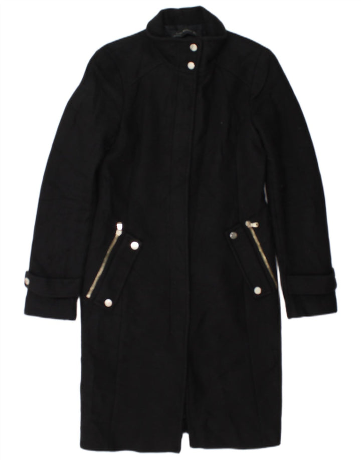 Płaszcz damski Zara UK 10 Small, czarny, wełniany