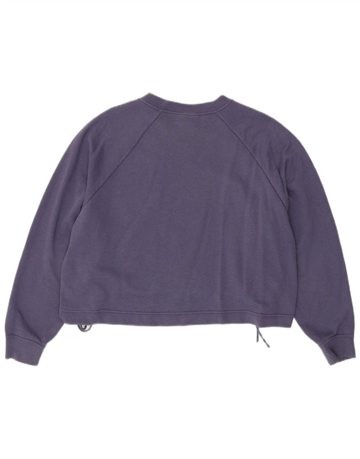 Damska bluza dresowa Nike Crop Oversize UK 14, średnia fioletowa bawełna