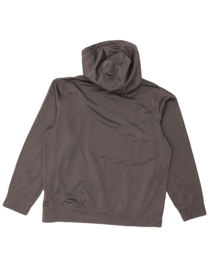 Męski sweter z kapturem Nike Therma-Fit, duży, szary, poliestrowy