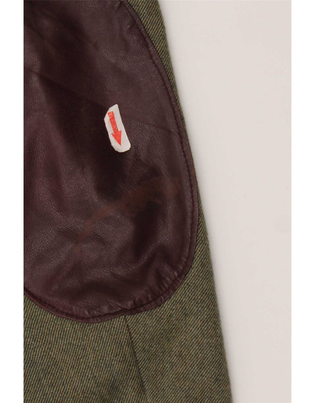 Męska marynarka zapinana na 3 guziki w stylu vintage, UK 38, średni kolor khaki