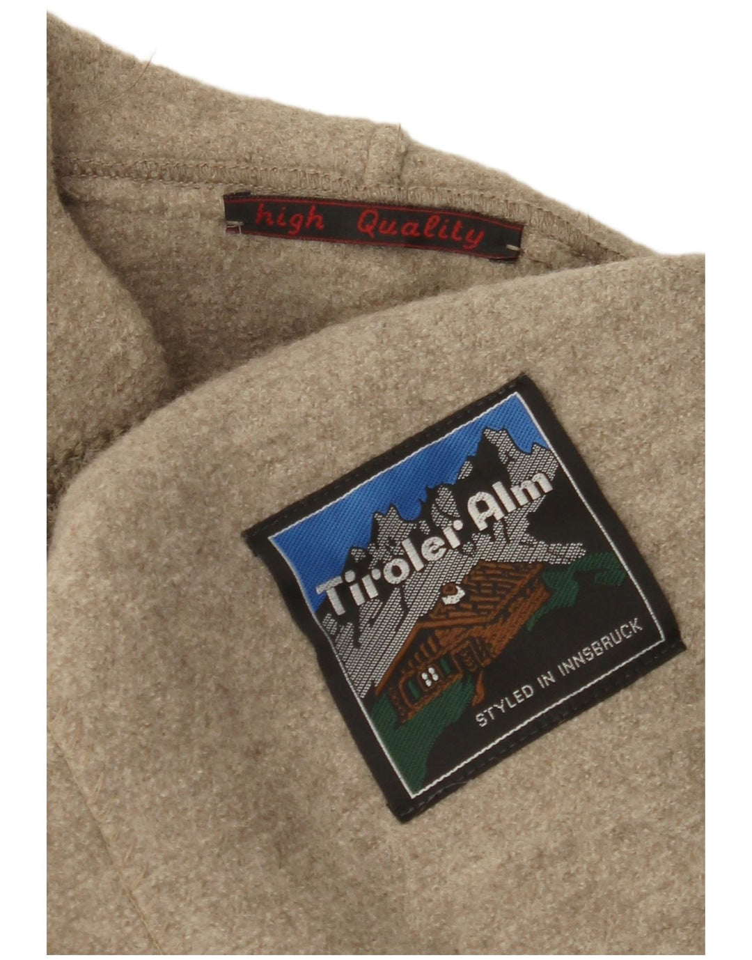 Damska marynarka zapinana na 5 guzików VINTAGE UK 16, duża, beżowa