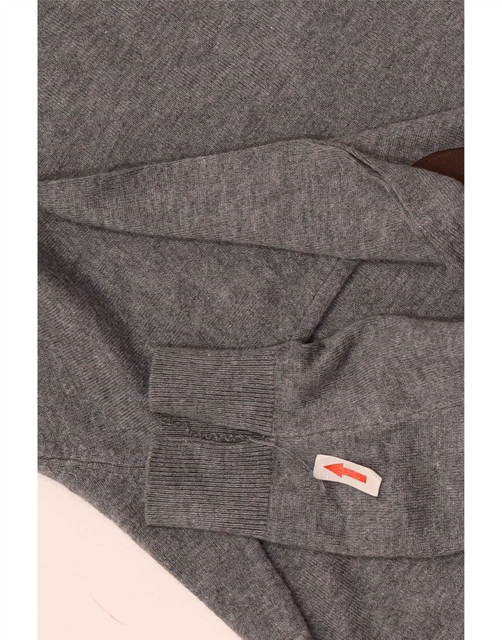 Męski sweter Zara z dekoltem w kształcie litery V, średnioszara wiskoza