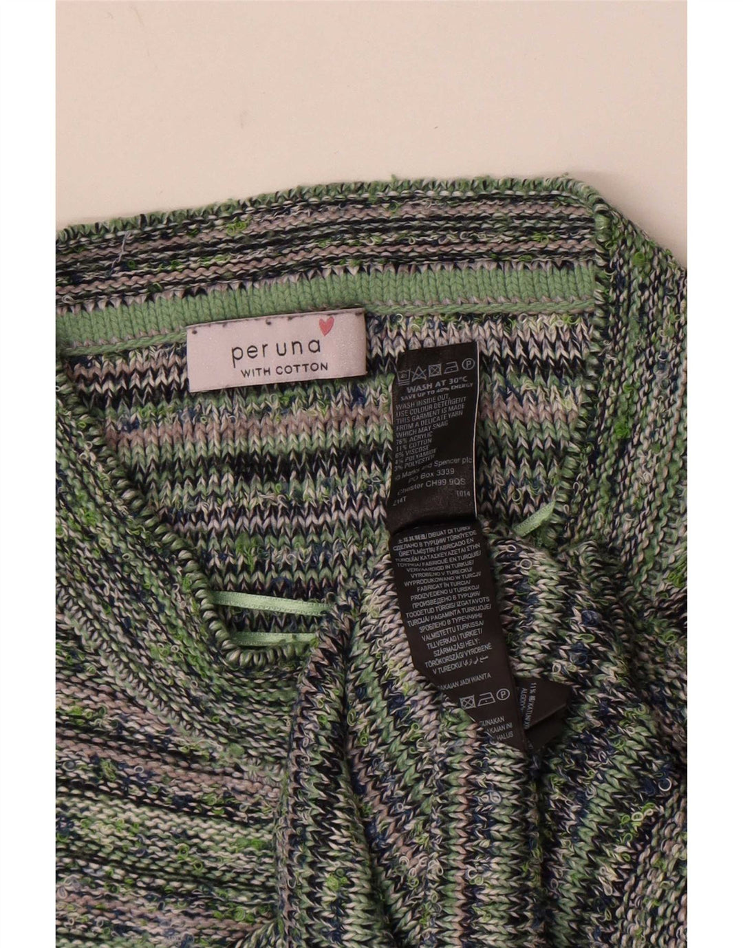 Marks & Spencer Damski sweter Per Una Crop Cardigan UK 14, duży niebieski