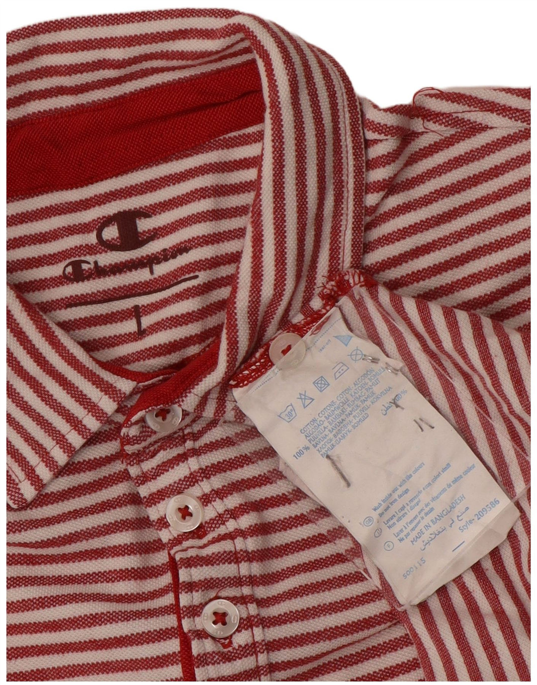 Męska koszulka polo Champion, duża, bawełniana w czerwone paski