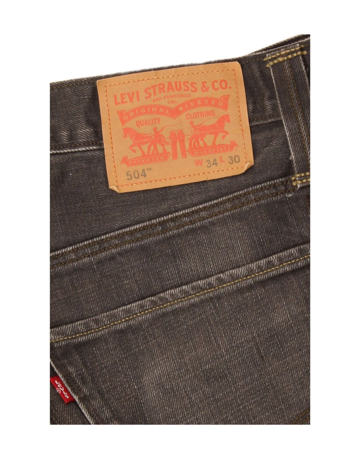 Męskie jeansy Levi's 504 Cropped W34 L26 Szare