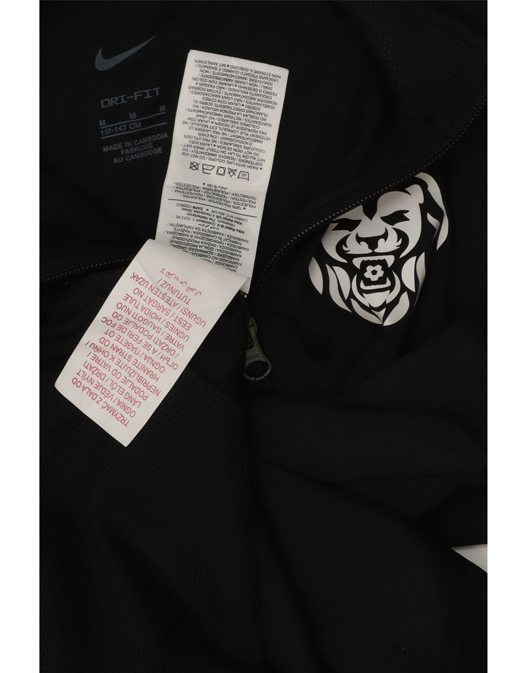 Chłopięca bluza dresowa NIKE Dri Fit z grafiką, 10-11 lat, średnia czarna