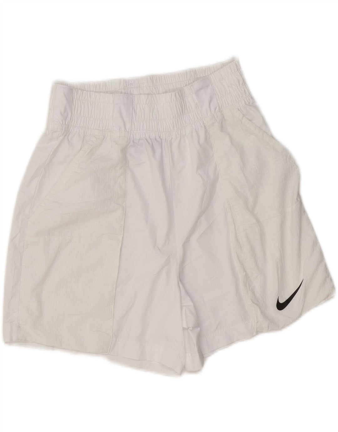 NIKE Womens High Waist Sport Shorts UK 8 Small  White Polyester