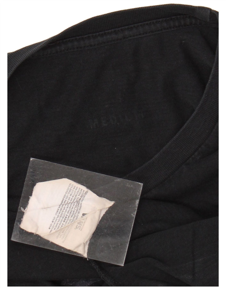 Męski top VANS z grafiką, długim rękawem, średnio czarny, bawełniany