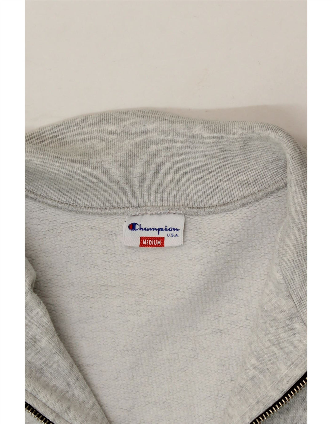 CHAMPION Womens Oversized Tracksuit Top Jacket UK 14 Medium Grey Cotton Vintage Champion and Second-Hand Champion from Messina Hembry 