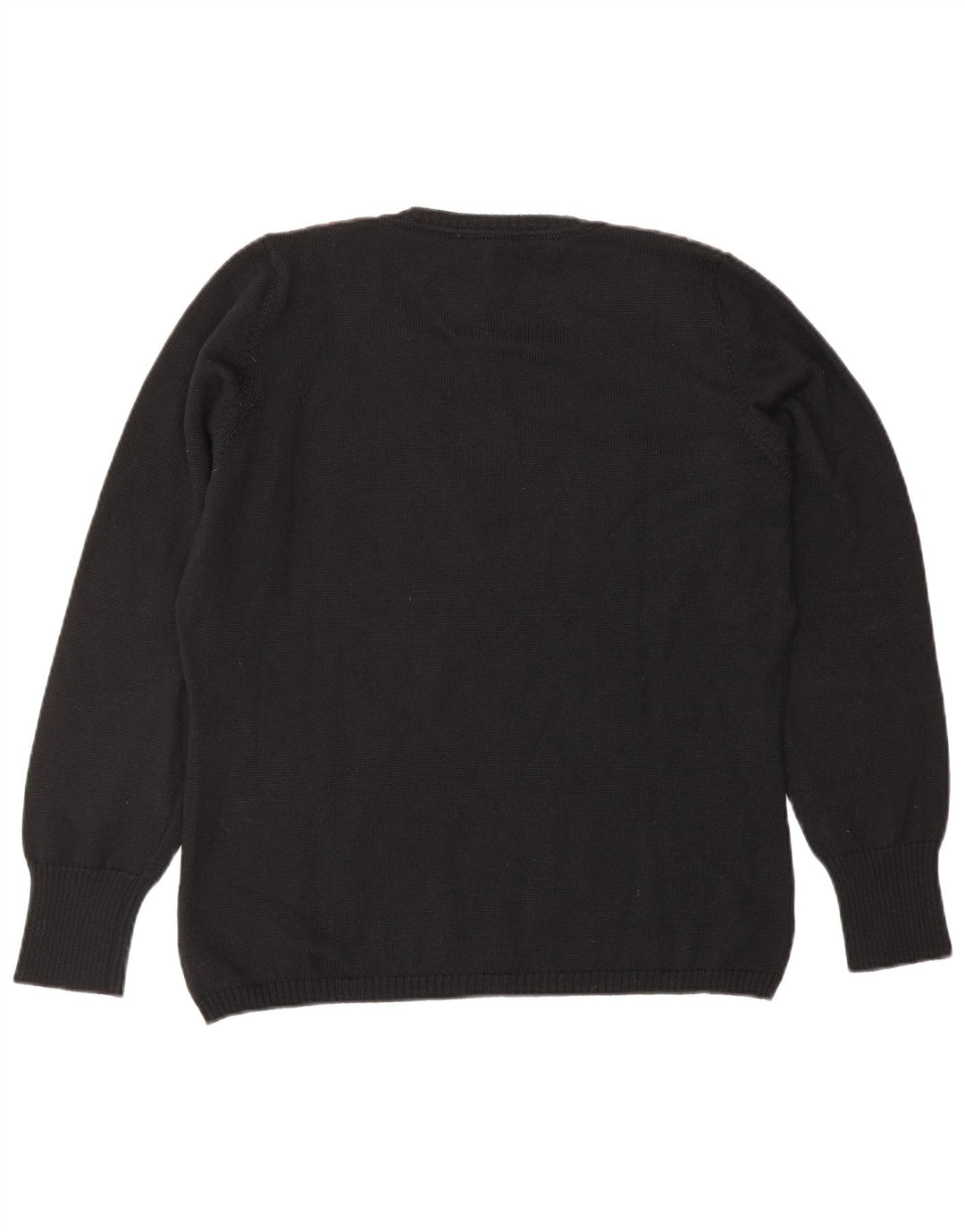 LUISA SPAGNOLI Damski sweter z dekoltem w kształcie litery V, UK 14, duży czarny