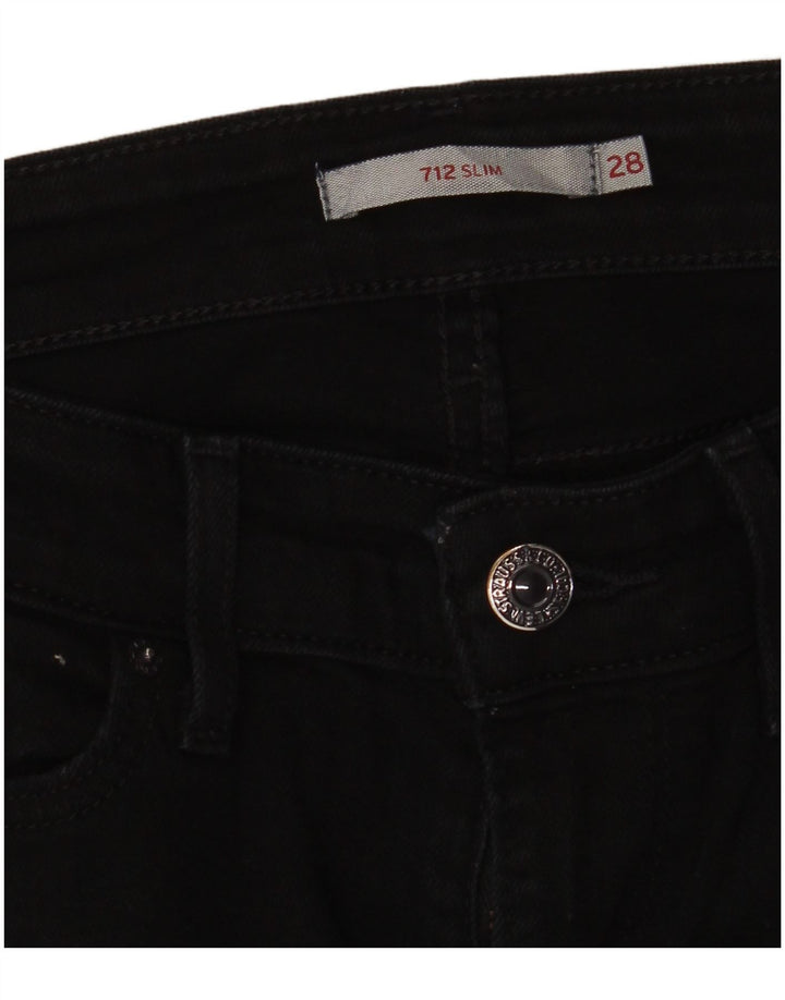 Damskie jeansy Levi's 712 Slim W28 L28 Czarne