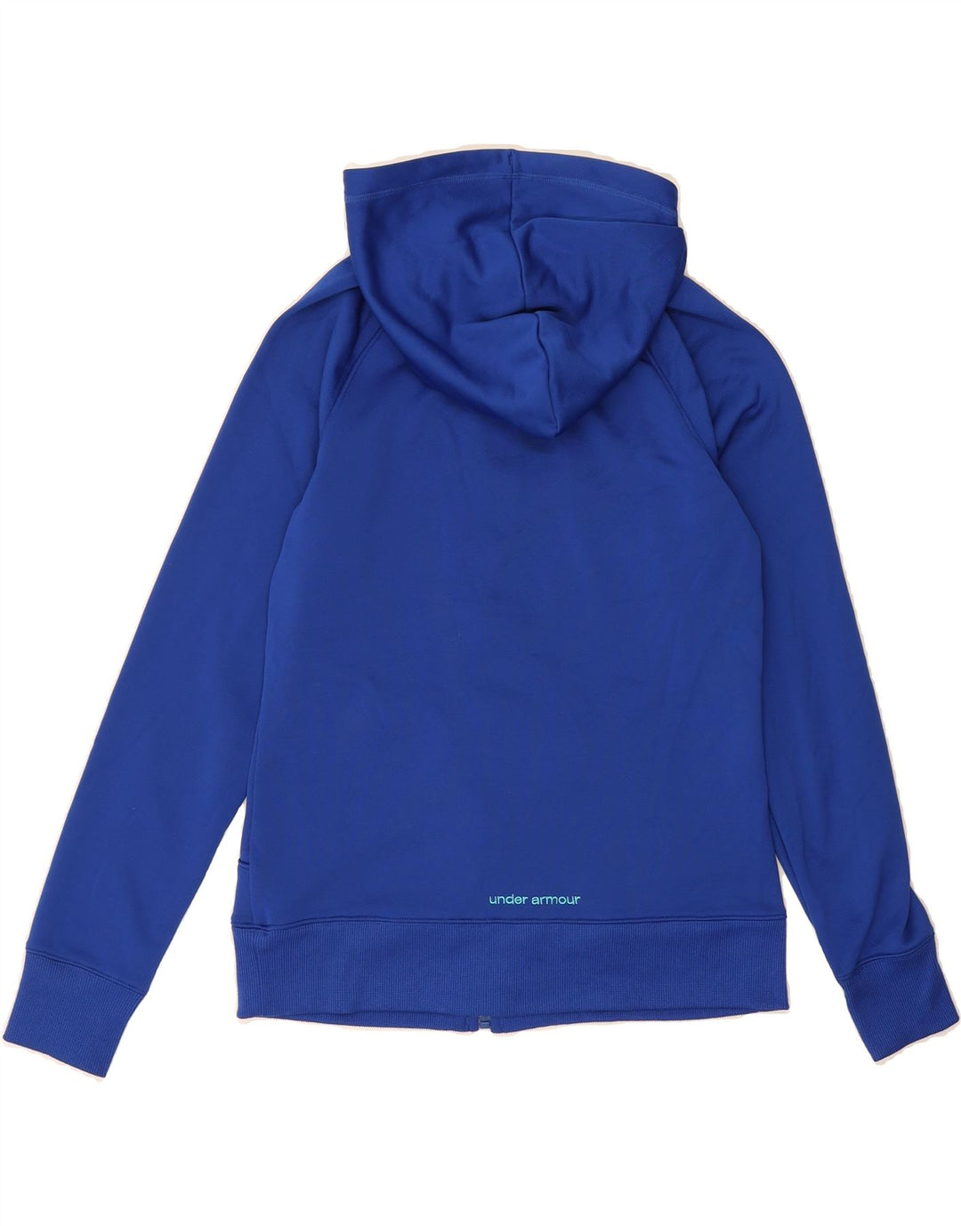 UNDER ARMOUR Womens Zip Hoodie Sweater UK 12 Medium Blue Polyester Vintage Under Armour and Second-Hand Under Armour from Messina Hembry 