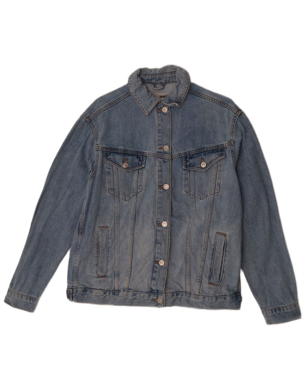 Damska kurtka jeansowa oversize Topshop UK 10, mała, niebieska, bawełniana