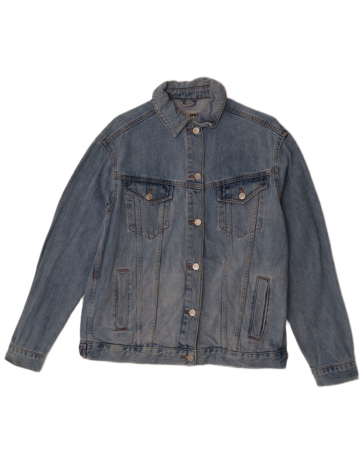 Damska kurtka jeansowa oversize Topshop UK 10, mała, niebieska, bawełniana