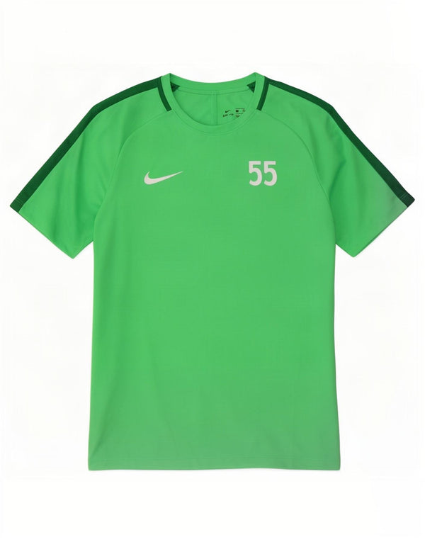 Męska koszulka z grafiką Nike Dri Fit, poliestrowa koszulka w kolorze średniej zieleni