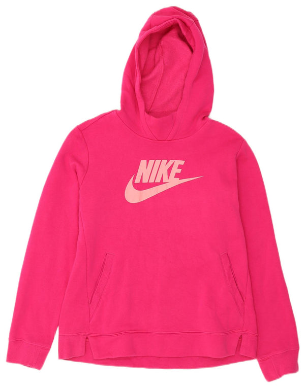 Dziewczęca bluza z kapturem z grafiką Nike 13-14 lat XL, różowa, bawełniana