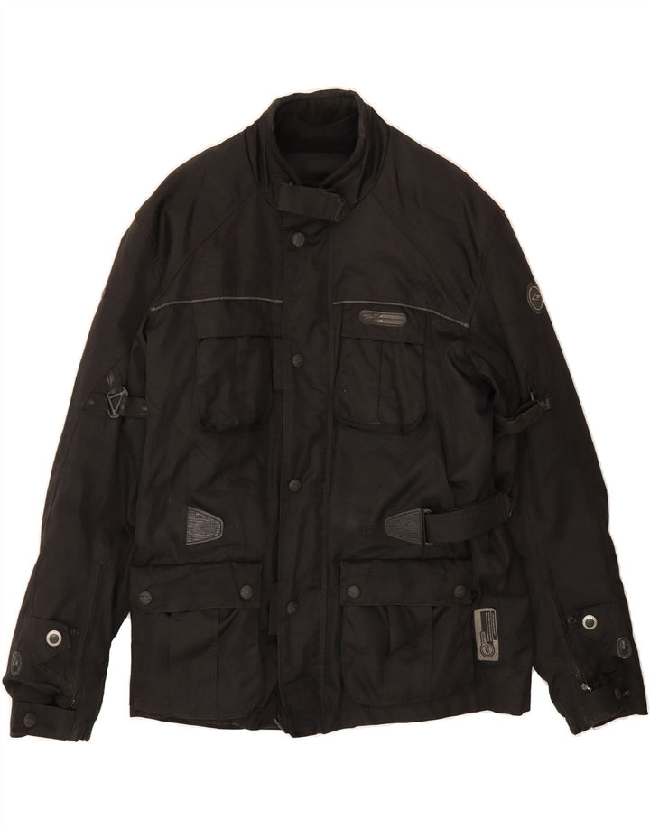 SPYKE Mens Racer Jacket UK 40 Large Black Polyamide Vintage Spyke and Second-Hand Spyke from Messina Hembry 