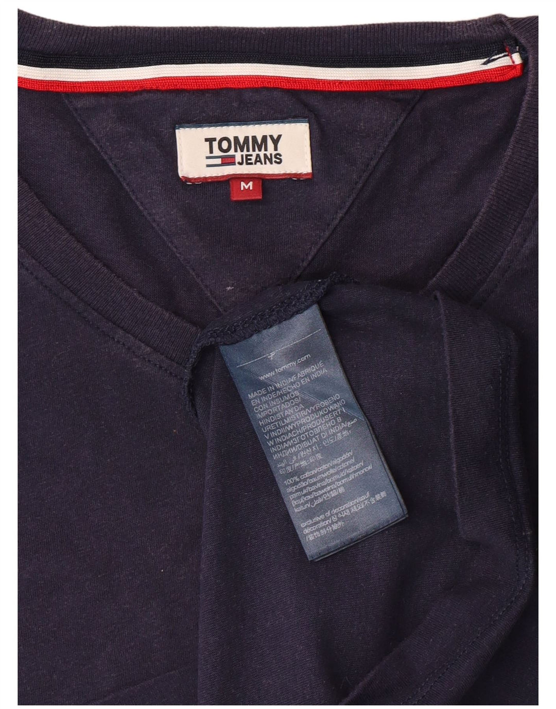 T-shirt damski Tommy Hilfiger Top, średni, granatowy, bawełniany