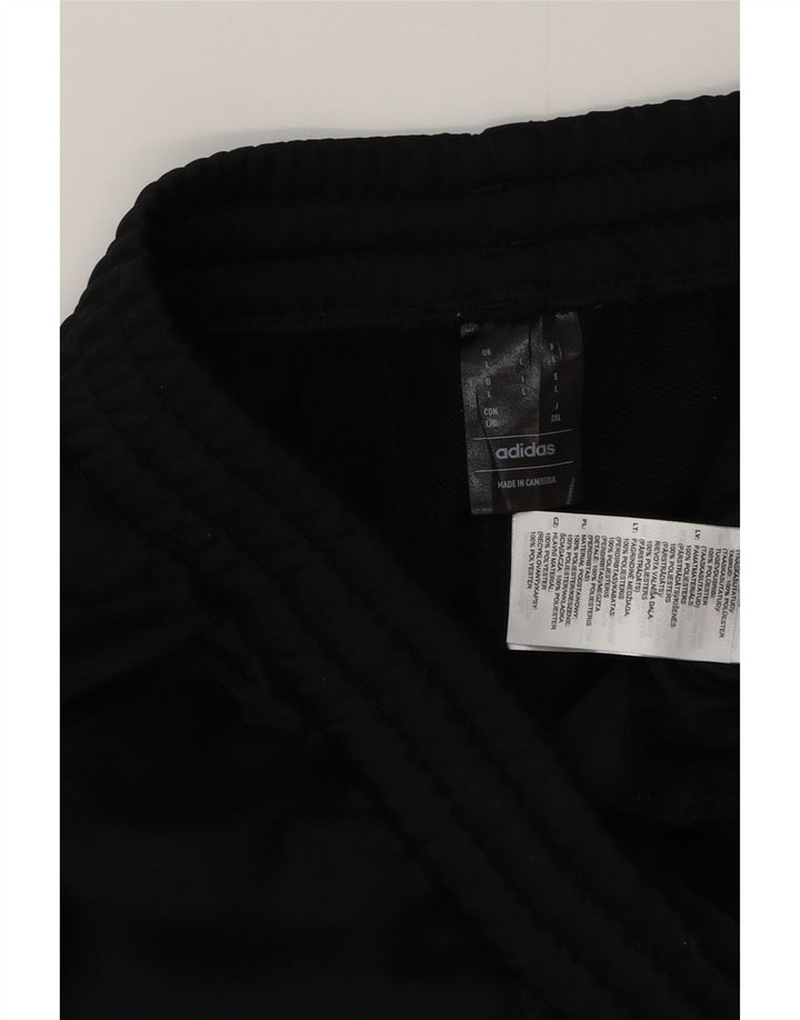 Męskie spodnie dresowe ADIDAS, duże, czarne, poliestrowe