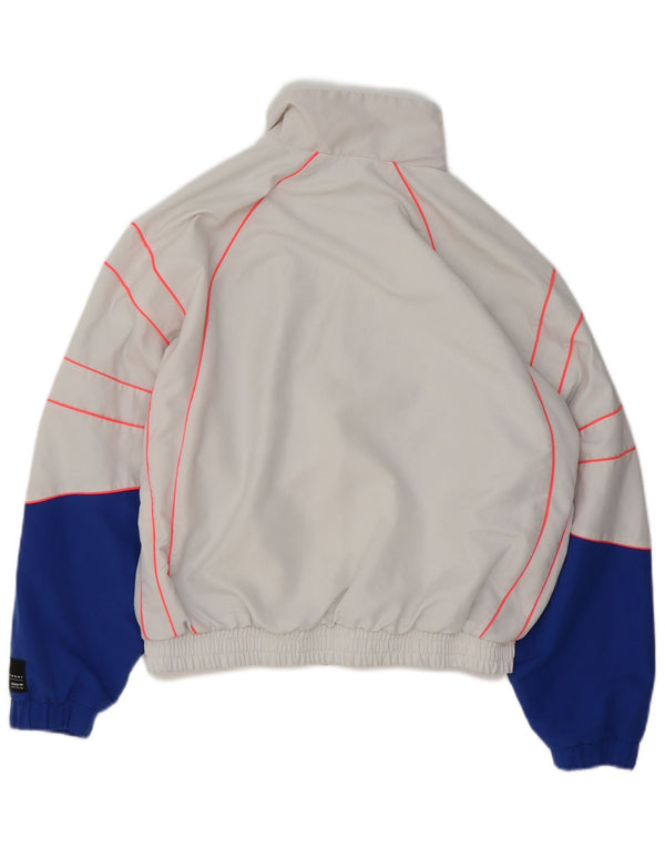 Damska kurtka dresowa Adidas UK 12 Medium Blue Colourblock Sports
