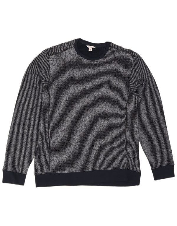 Męski sweter Calvin Klein, duży, granatowy, bawełniany w prążki