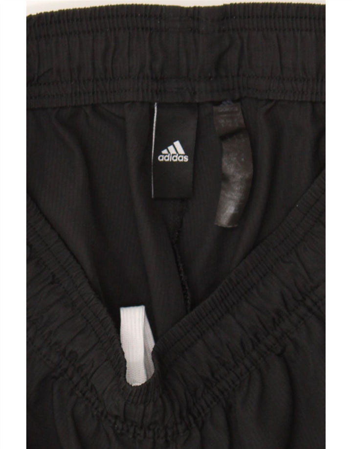 ADIDAS Mens Graphic Tracksuit Trousers Joggers Small Black Polyester Vintage Adidas and Second-Hand Adidas from Messina Hembry 