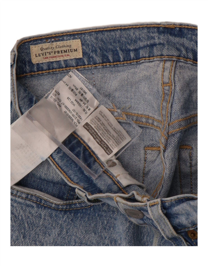 Męskie proste dżinsy Levi's z wysokim stanem W25 L28, niebieska bawełna