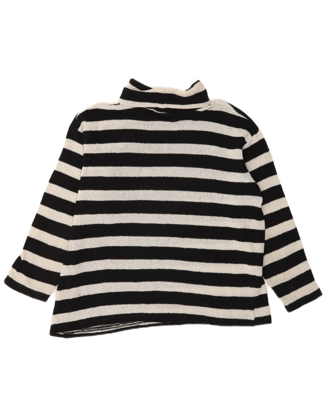 Damski sweter oversize z golfem Zara UK 10 w małe czarne paski