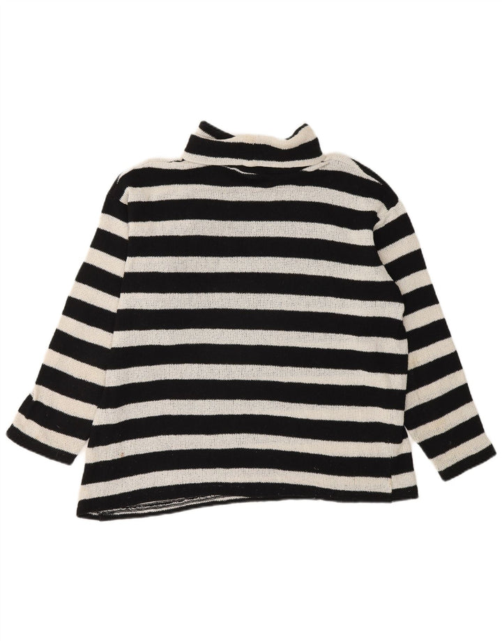 Damski sweter oversize z golfem Zara UK 10 w małe czarne paski