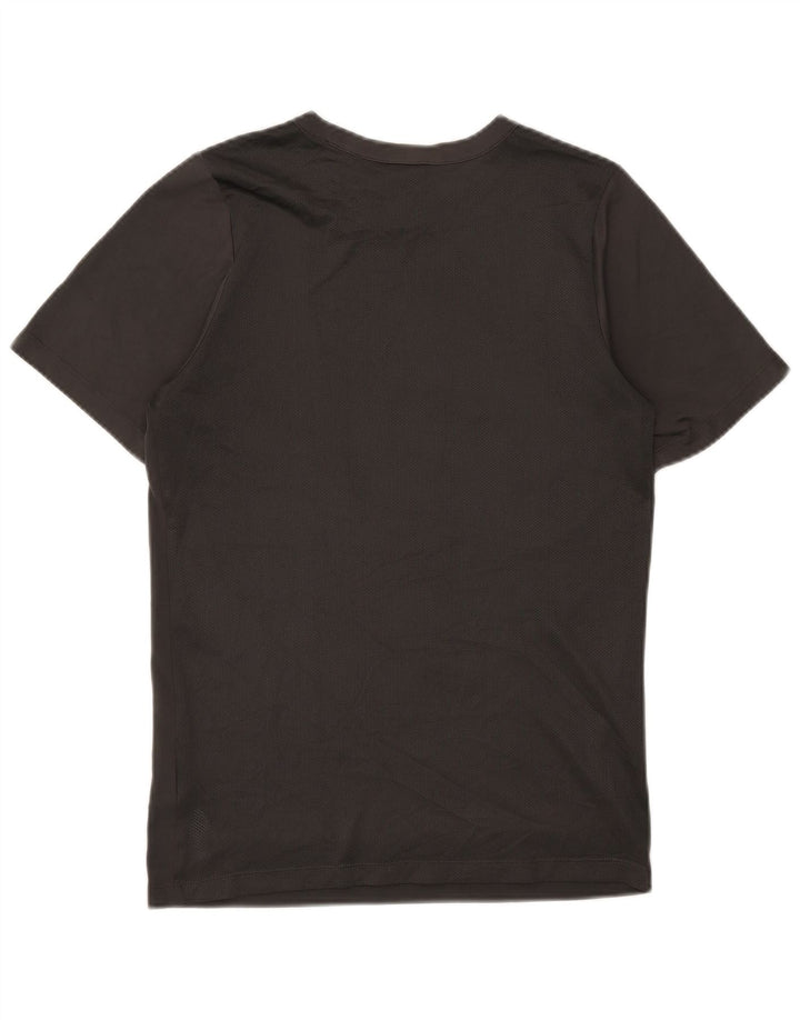 Męski T-shirt NIKE Dri Fit z grafiką, mały, szary poliester