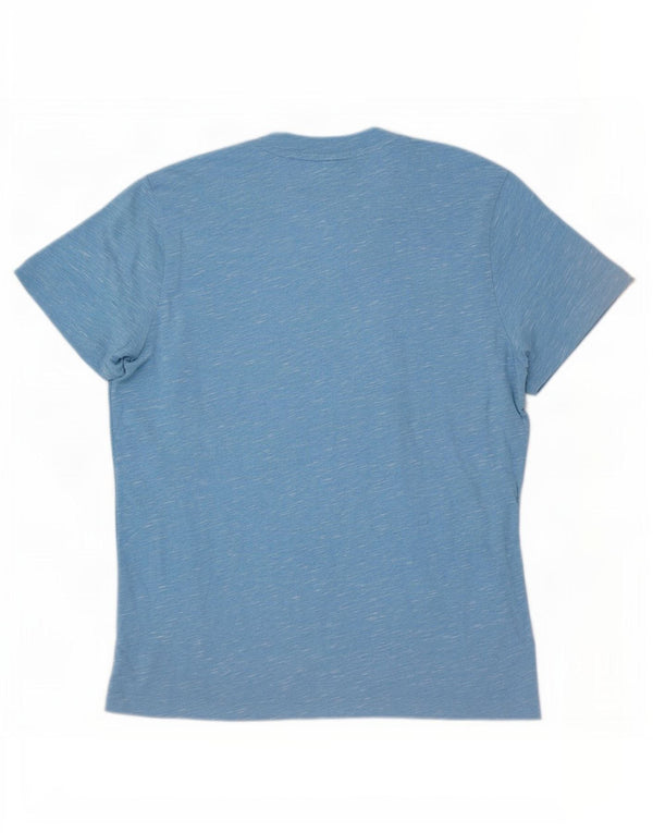 Tommy Hilfiger Mens T-Shirt Top Large Blue Flecked Cotton