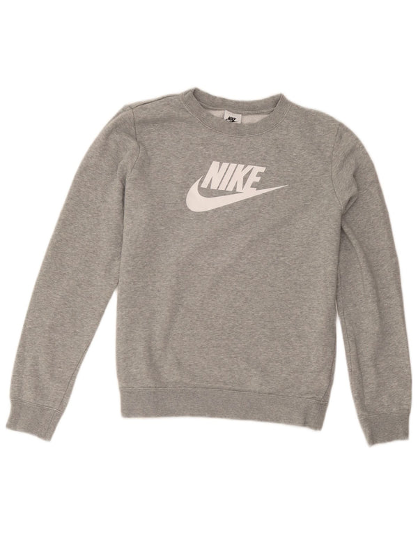 Damska bluza dresowa Nike Graphic Oversize UK 10, mała, szara bawełna