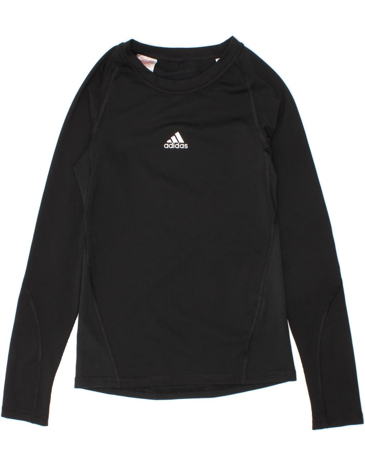ADIDAS Girls Climacool Top Long Sleeve 9-10 Years Black Vintage Adidas and Second-Hand Adidas from Messina Hembry 
