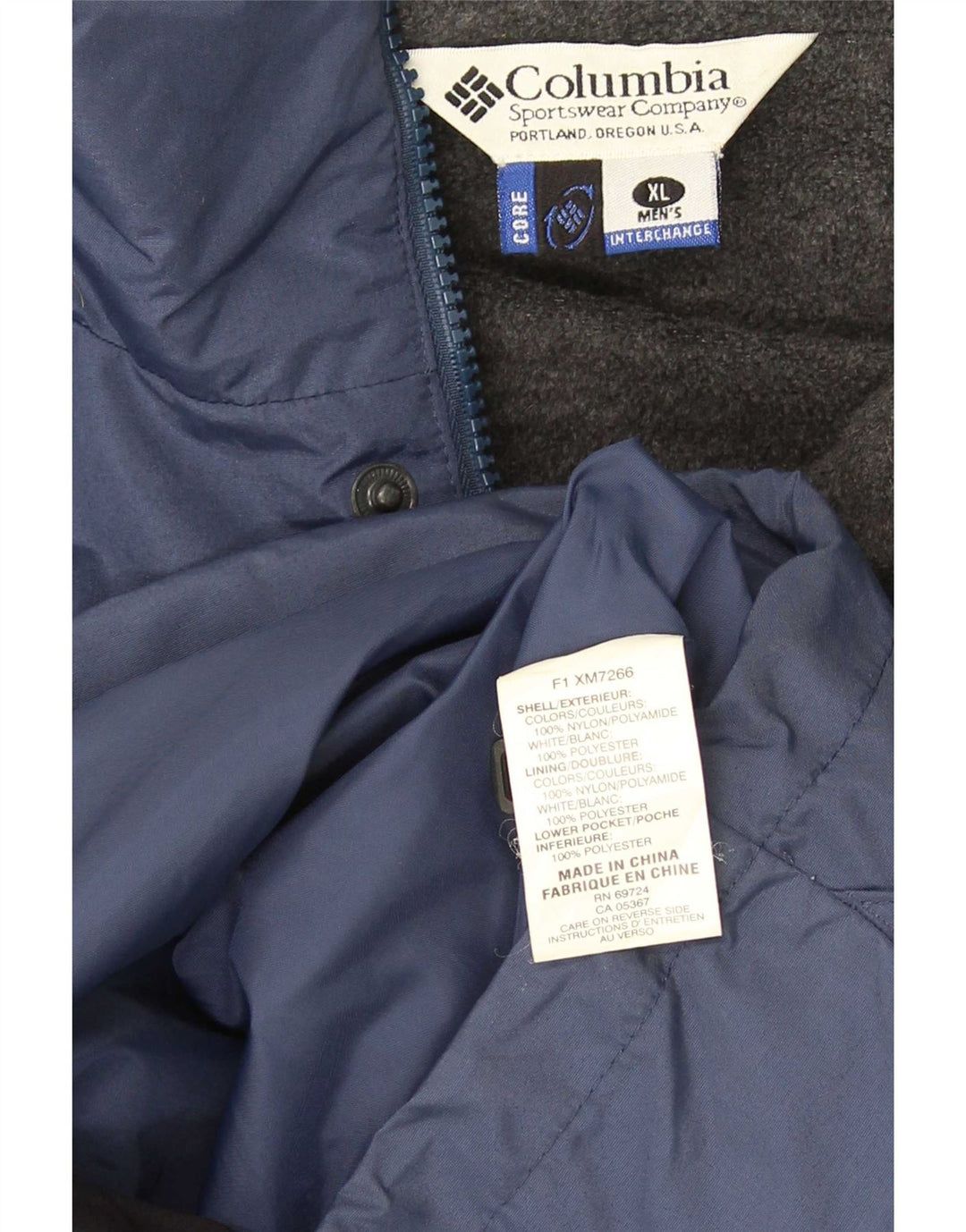 Męska kurtka wiatrówka Columbia Interchange UK 42 XL w kolorze niebieskim