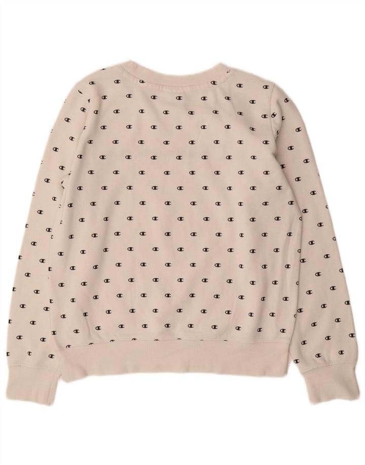 Damska bluza z grafiką CHAMPION UK 14 Średnia biała bawełna