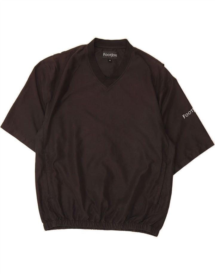 FOOTJOY Mens Pullover Tracksuit Top Jacket Medium Black Polyester Vintage FootJoy and Second-Hand FootJoy from Messina Hembry 