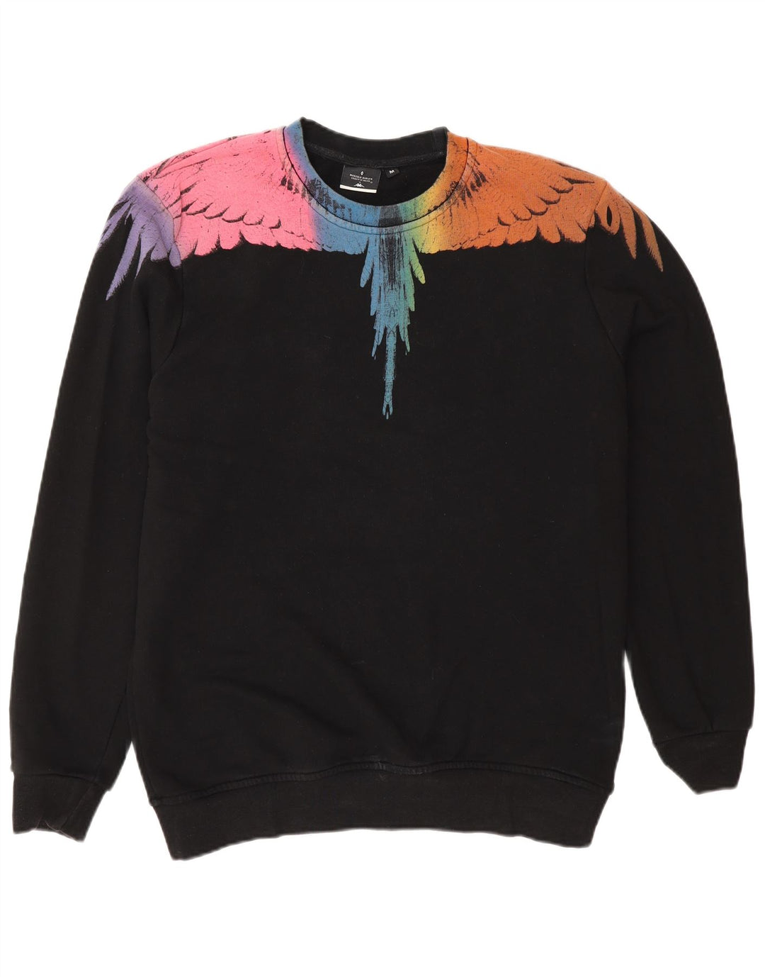 Męski sweter Kappa z grafiką, średni czarny poliester z blokami kolorów