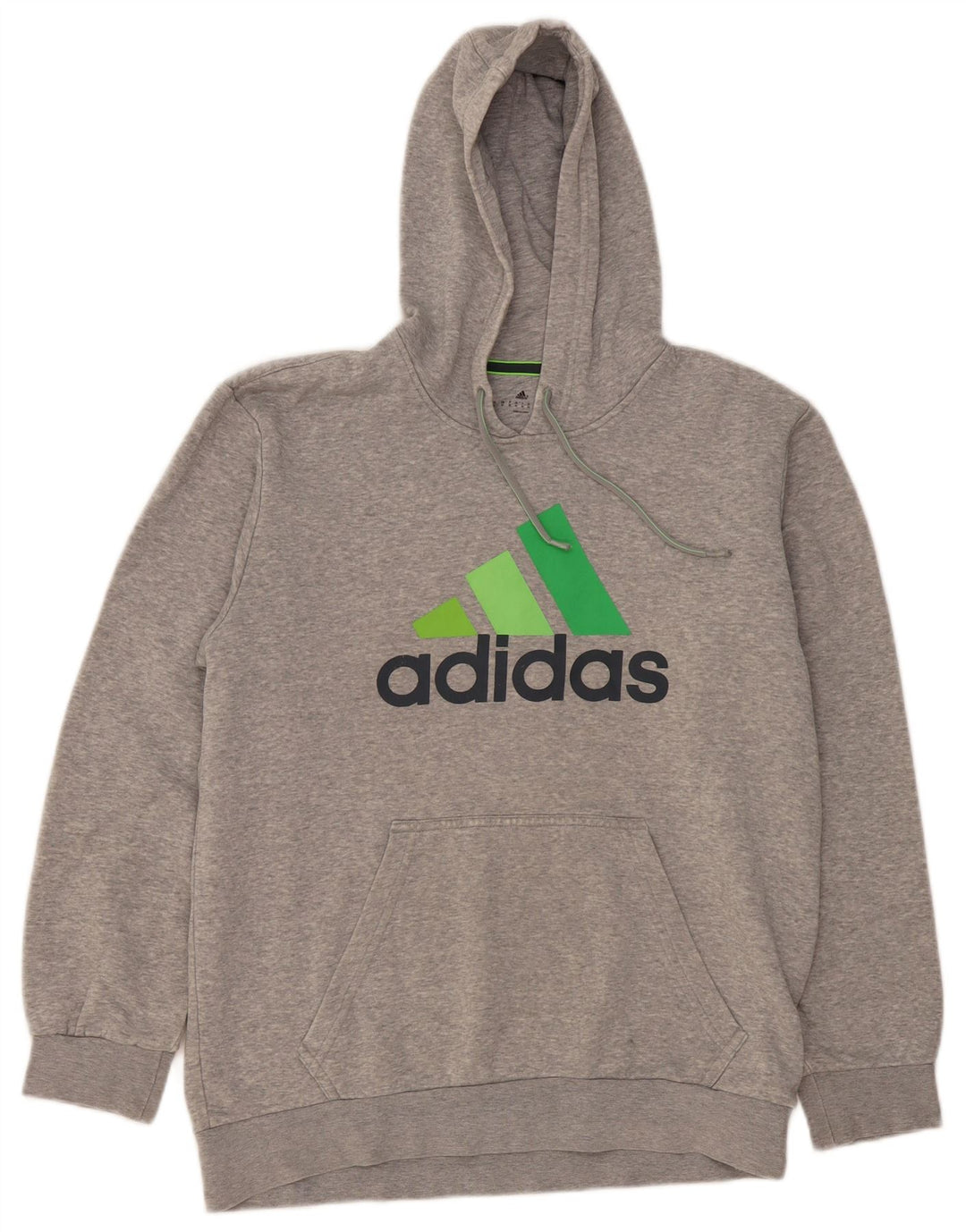 Męska bluza z kapturem Adidas Graphic, średnio szara