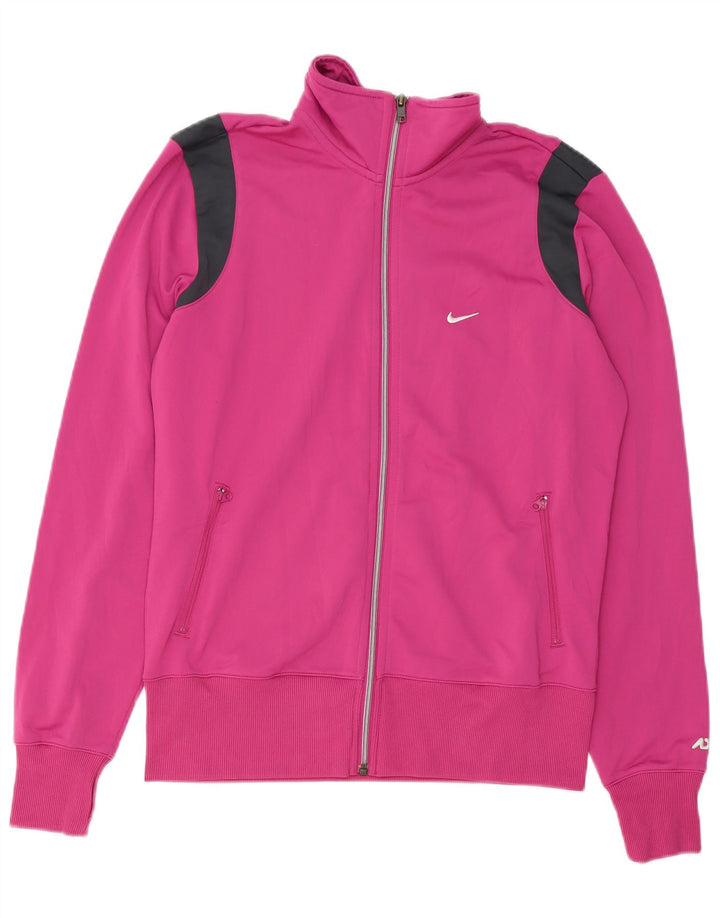 Damska kurtka dresowa NIKE UK 16, duży, różowy, poliestrowy blok kolorów