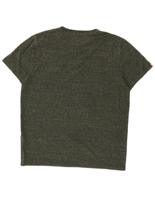 T-shirt męski Superdry, bawełniany top 2XL w kolorze khaki