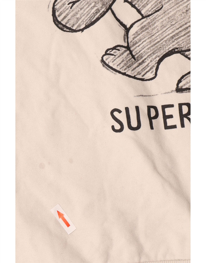 Damski sweter oversize Superdry Graphic UK 16, duży, biały