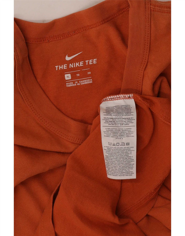 T-shirt męski Nike, XL, pomarańczowy, bawełniany