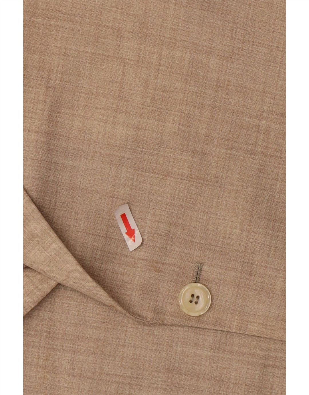 Ravazzolo Męska marynarka zapinana na 2 guziki IT 46 Mała beżowa dziewicza wełna