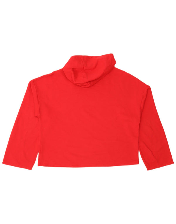 Damski sweter Zara Trafaluc Crop Oversize z kapturem UK 10 Small Red