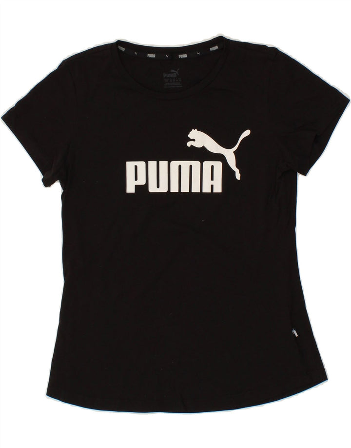 PUMA Womens Graphic T-Shirt Top UK 10 Small Black Vintage Puma and Second-Hand Puma from Messina Hembry 