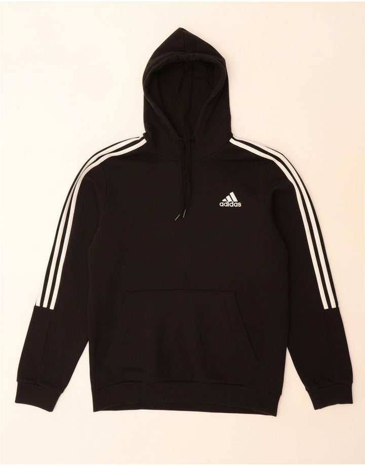 Męska bluza z kapturem Adidas, średnia czarna bawełna