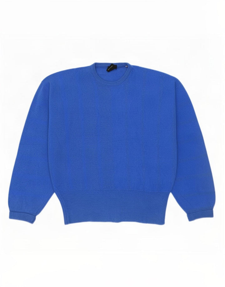 Damski sweter oversize z okrągłym dekoltem Mapier UK 10 Small Blue