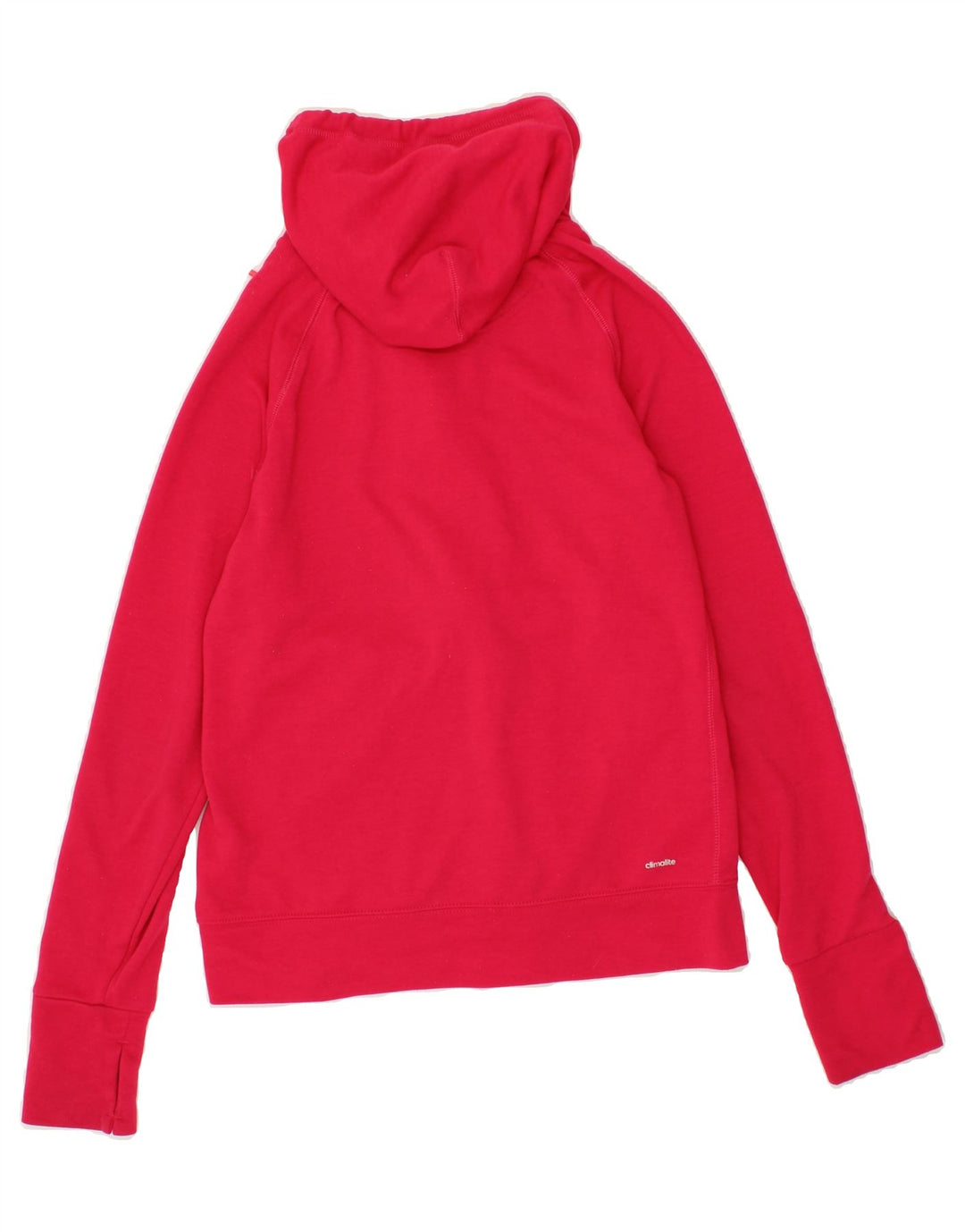 ADIDAS Womens Zip Hoodie Sweater UK 8/10 Small Pink Polyester Vintage Adidas and Second-Hand Adidas from Messina Hembry 