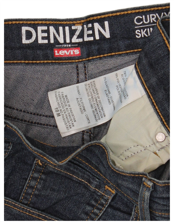 Damskie dżinsy rurki LEVI'S US 10, duże, W30 L30, niebieska bawełna