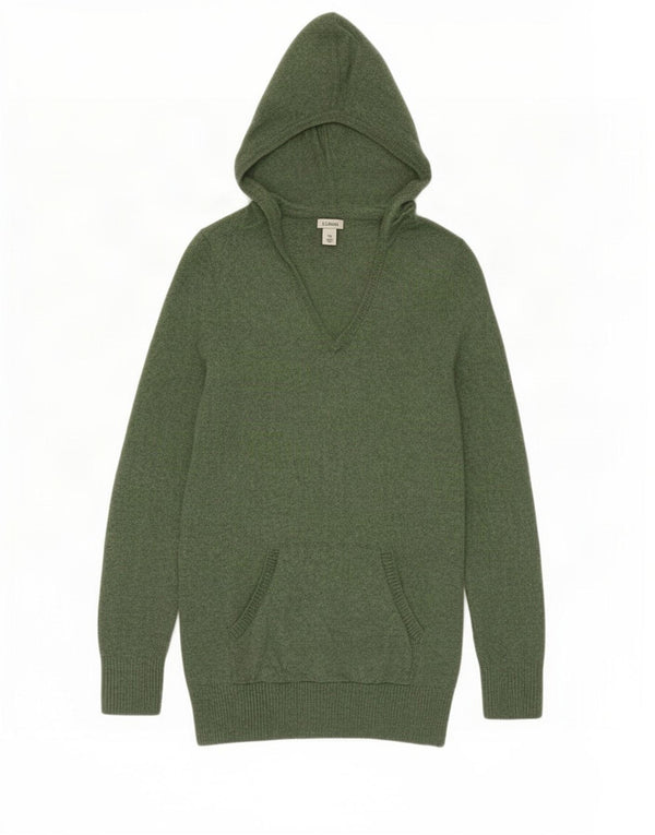 Damski sweter z długim rękawem L.L.Bean UK 6 XS, zielony kaszmir